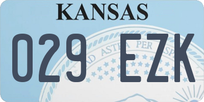 KS license plate 029EZK