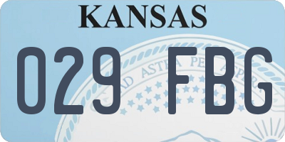 KS license plate 029FBG