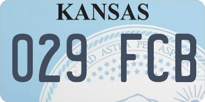 KS license plate 029FCB