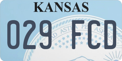 KS license plate 029FCD