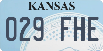 KS license plate 029FHE
