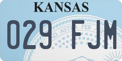 KS license plate 029FJM