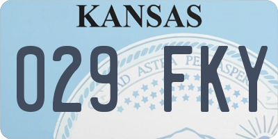 KS license plate 029FKY