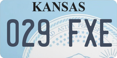 KS license plate 029FXE