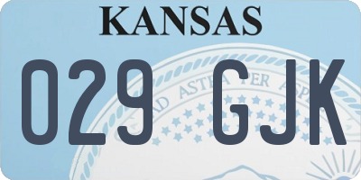 KS license plate 029GJK