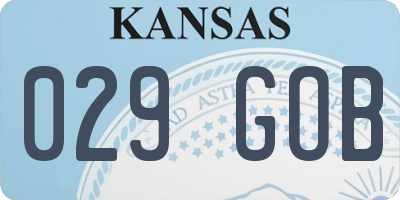 KS license plate 029GOB