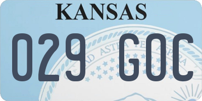 KS license plate 029GOC