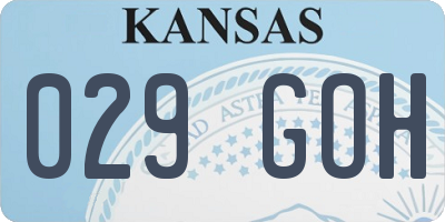 KS license plate 029GOH