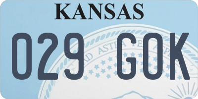KS license plate 029GOK