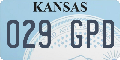 KS license plate 029GPD