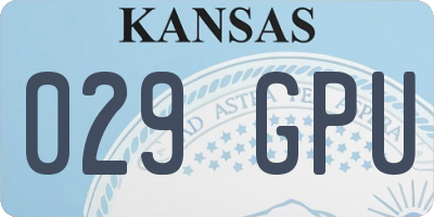 KS license plate 029GPU