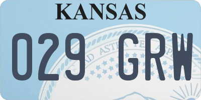 KS license plate 029GRW