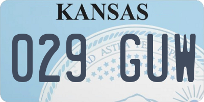 KS license plate 029GUW