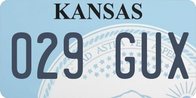 KS license plate 029GUX