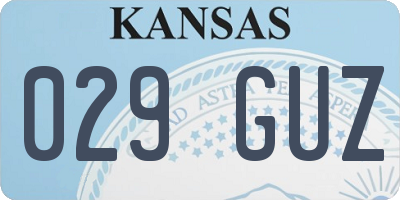 KS license plate 029GUZ