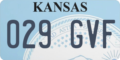 KS license plate 029GVF