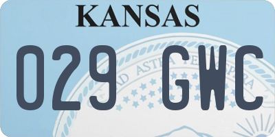 KS license plate 029GWC
