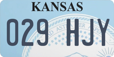 KS license plate 029HJY