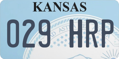KS license plate 029HRP