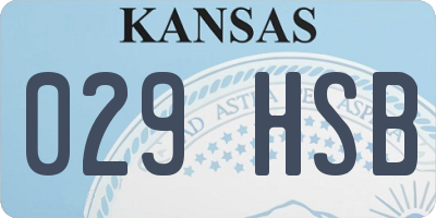 KS license plate 029HSB