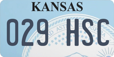 KS license plate 029HSC