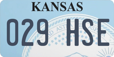 KS license plate 029HSE