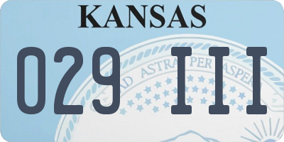 KS license plate 029III