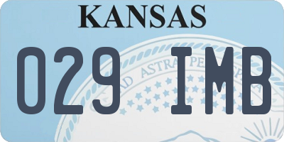 KS license plate 029IMB