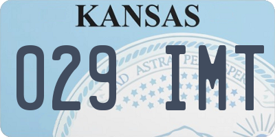 KS license plate 029IMT