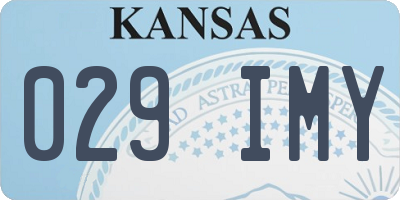 KS license plate 029IMY