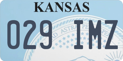 KS license plate 029IMZ
