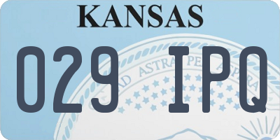 KS license plate 029IPQ