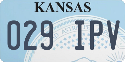 KS license plate 029IPV