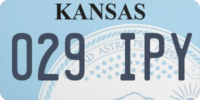 KS license plate 029IPY