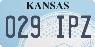 KS license plate 029IPZ