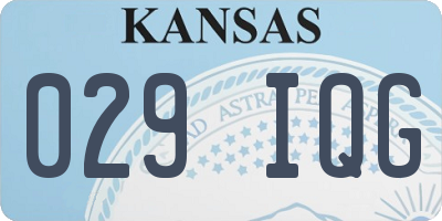 KS license plate 029IQG