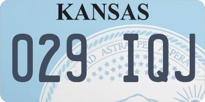 KS license plate 029IQJ
