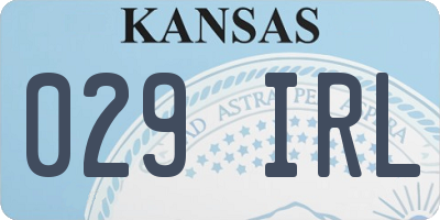 KS license plate 029IRL