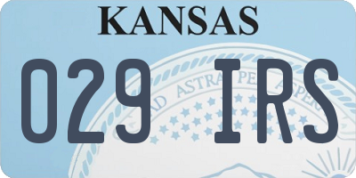 KS license plate 029IRS