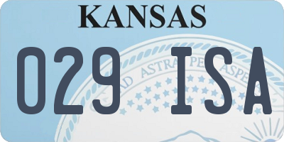 KS license plate 029ISA