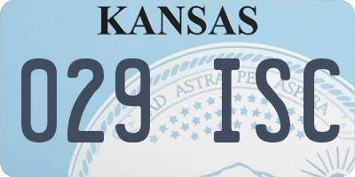 KS license plate 029ISC