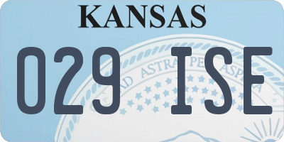 KS license plate 029ISE