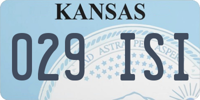 KS license plate 029ISI