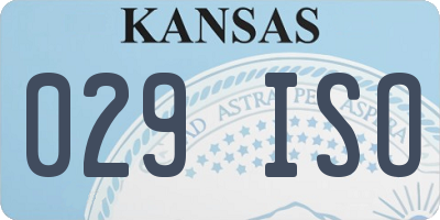 KS license plate 029ISO