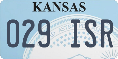 KS license plate 029ISR