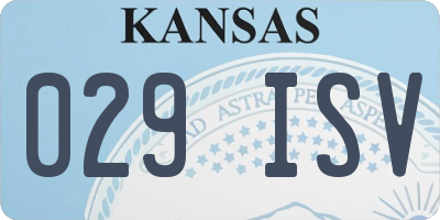 KS license plate 029ISV
