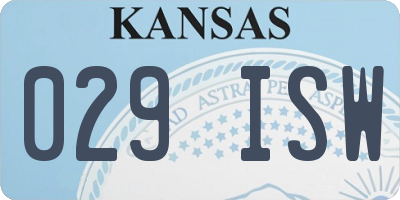 KS license plate 029ISW