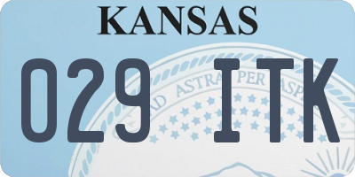 KS license plate 029ITK