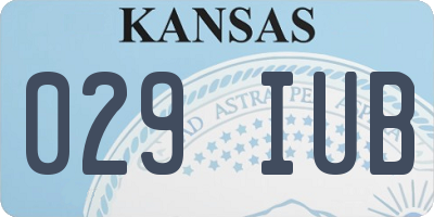 KS license plate 029IUB