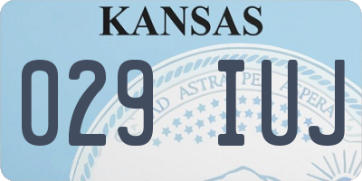 KS license plate 029IUJ